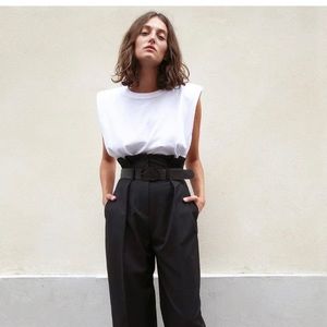 NWT Frankie Shop white padded muscle tee